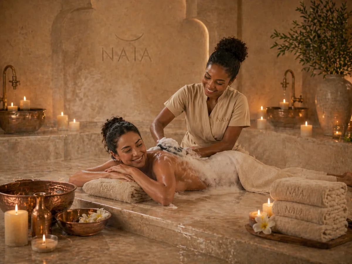 Naia curated spa booking atmosphere in Hurghada